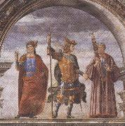 Sandro Botticelli Domenico Ghirlandaio and Assistants,The Roman heroes Decius Mure,Scipio and Cicero (mk36) oil painting picture wholesale